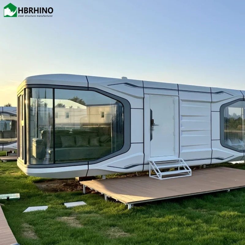 Habitación de deportes al aire libre, vacaciones familiares, contenedor de acero, microespacio, alojamiento tipo cápsula, cabaña, material de panel sándwich, almacén