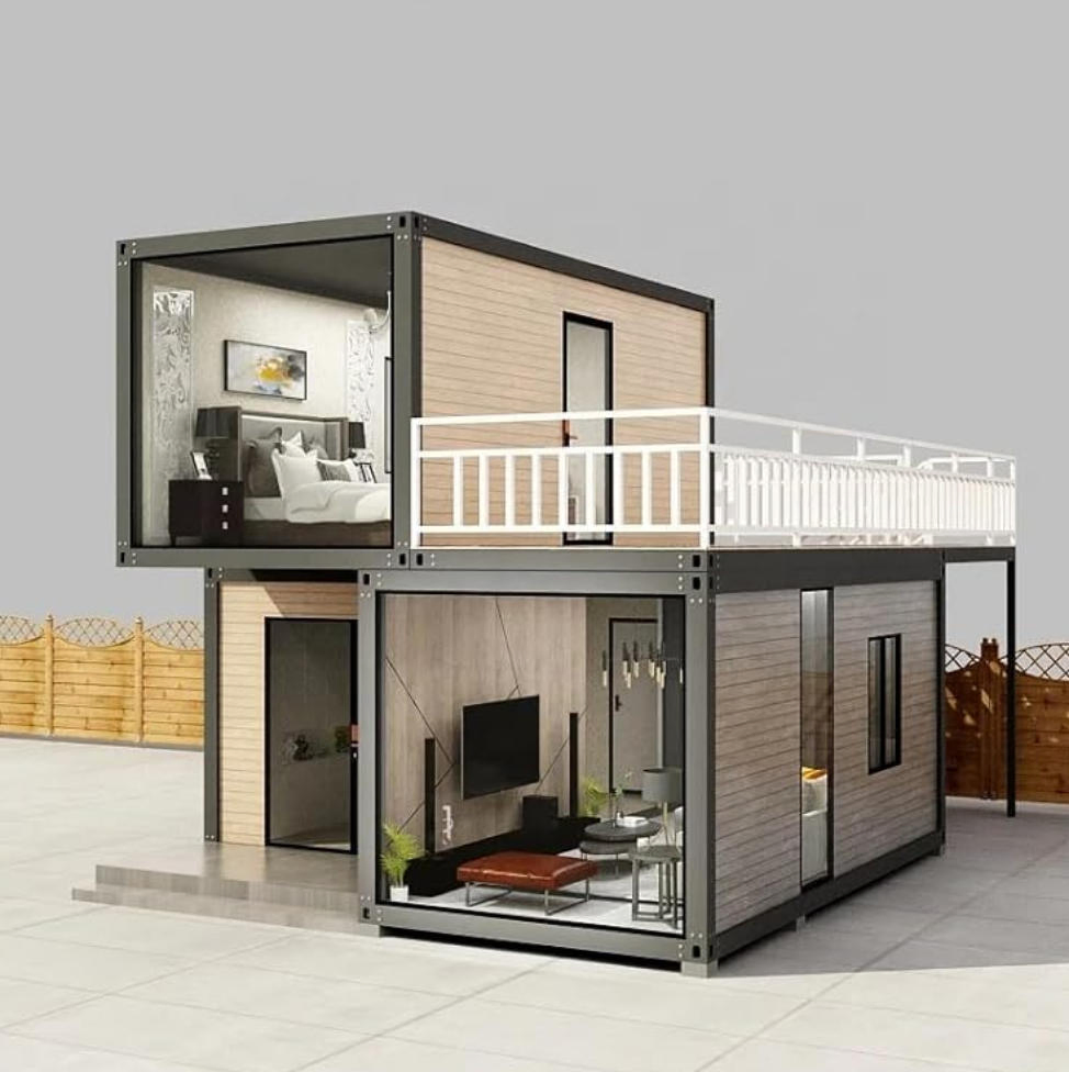 Casa Contenedor Portátil Multifuncional 20FT Tienda Móvil Bar de Café Oficina Edificio Contenedor Plegable