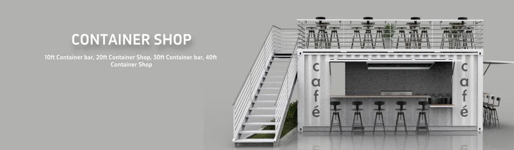 Contenedor de envío portátil tienda bar café