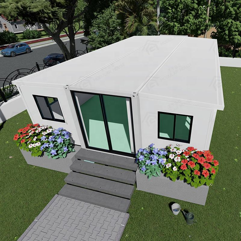 Casas Contenedor Prefabricadas Plegables Extendidas, 4oft Contenedor de Vivienda Plegable Cabina Expandible Casa Contenedor Plegable