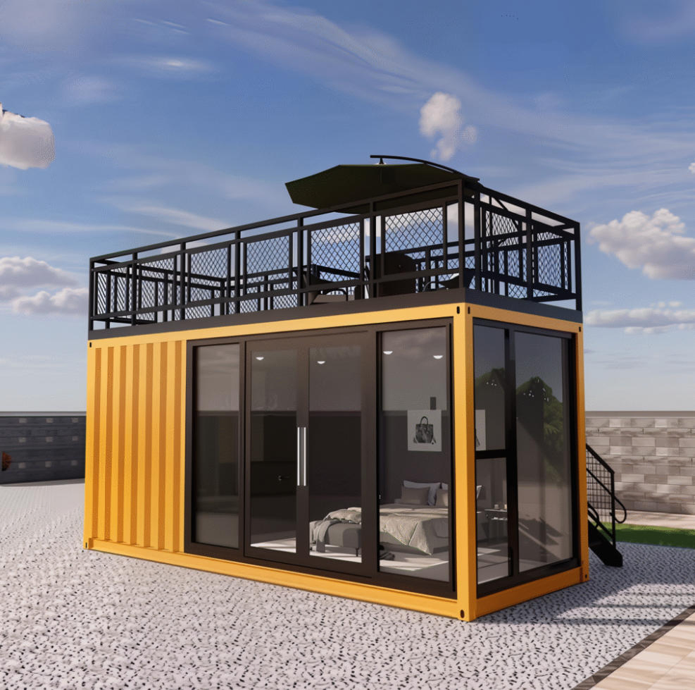 Casa Contenedor Portátil Multifuncional 20FT Tienda Móvil Bar de Café Oficina Edificio Contenedor Plegable