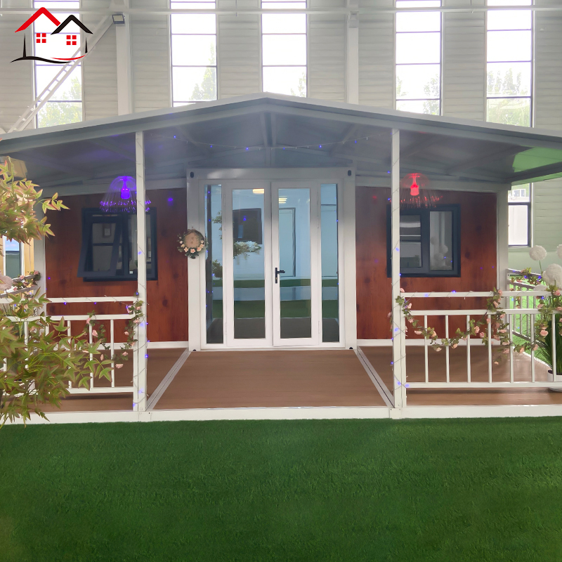Casa Contenedor Independiente 40FT 20FT Expandible Móvil Desmontable Oficina Exterior Tienda Hecha de Panel Sándwich de Acero para Patio