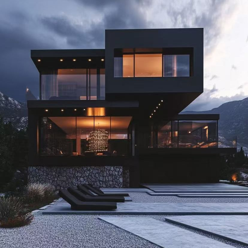 China construyó una moderna villa de acero ideal para alojamientos
