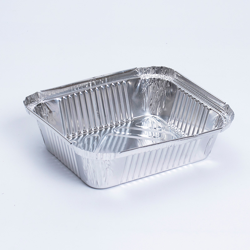 Butf-Re150 450ml Caja de Almuerzo Desechable de Aluminio en Forma de Cuadrado para Llevar Tienda Contenedor de Aluminio