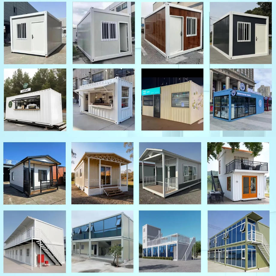 Casa contenedor móvil aislada para oficina de construcción y alojamiento del personal