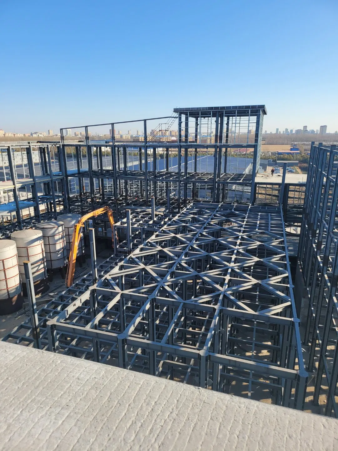Casa de estructura de acero ligero prefabricado de China