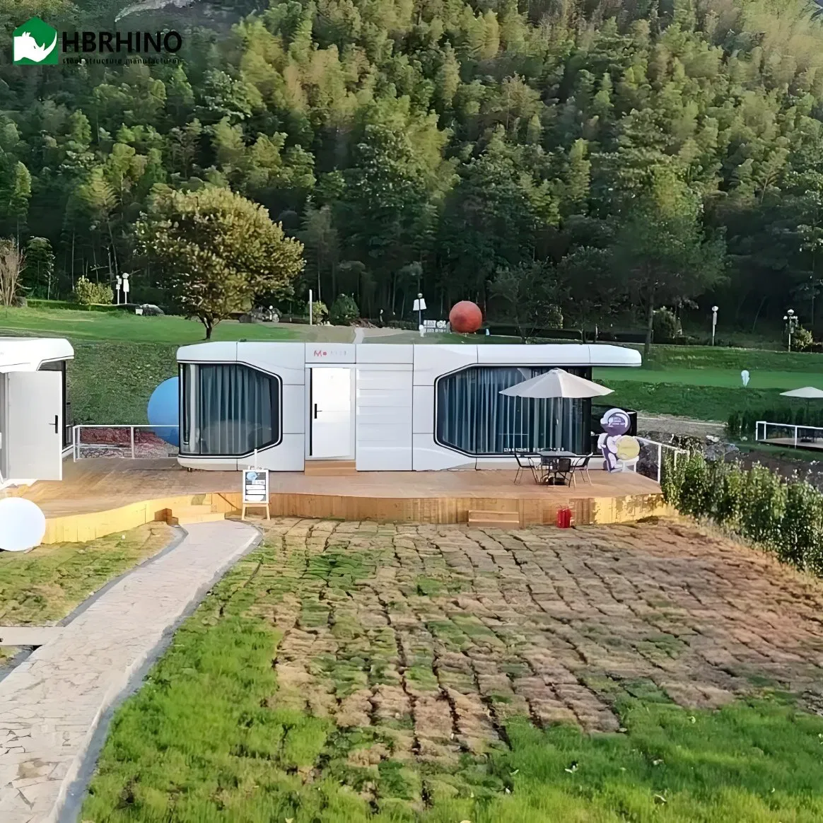 Habitación de deportes al aire libre, vacaciones familiares, contenedor de acero, microespacio, alojamiento tipo cápsula, cabaña, material de panel sándwich, almacén