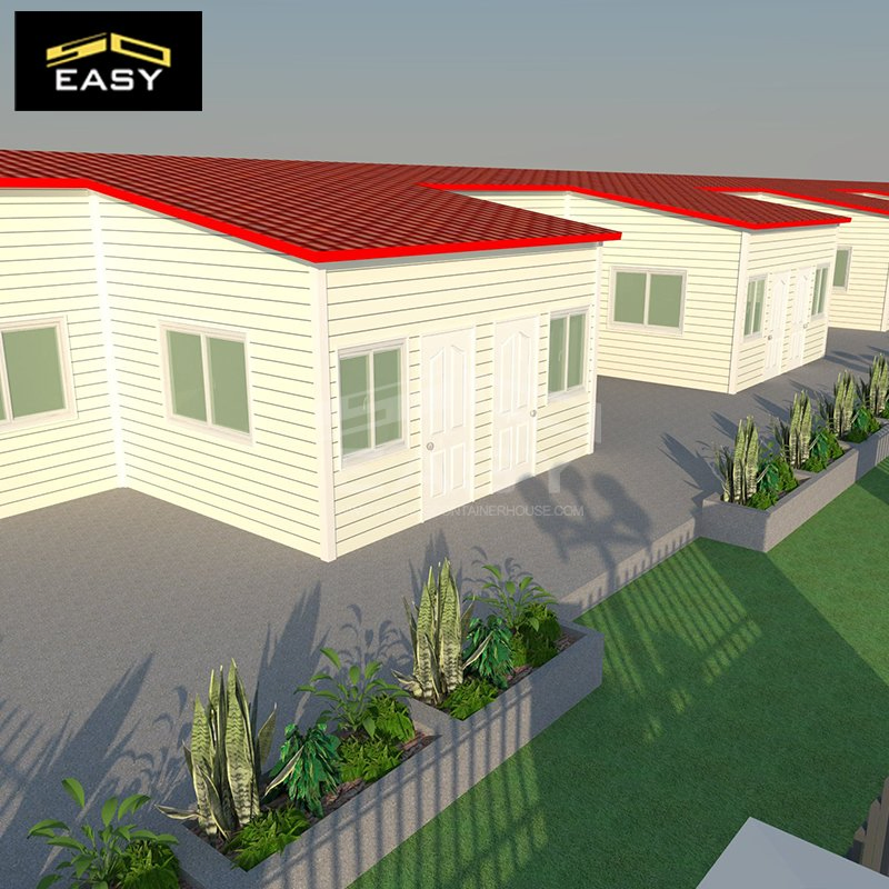 Villa de vacaciones prefabricada de acero ligero para vivir en familia