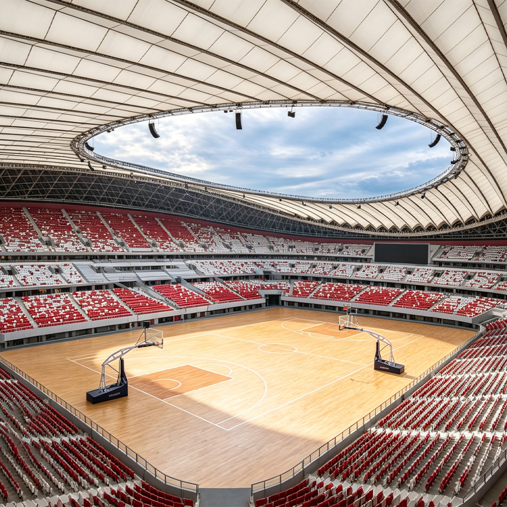 Fast Build Prefabricated Steel Structure Buildings Design Badminton Basketball Sports Hall Airport Terminal