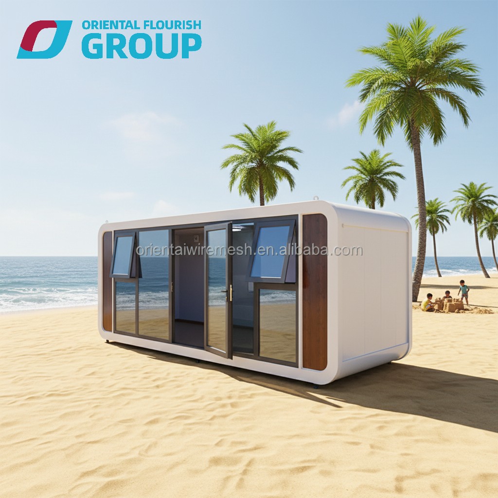 Modern 20ft &amp; 40ft Outdoor Tiny House Popular Prefab Mobile Office Pod Steel Apple Cabin Container