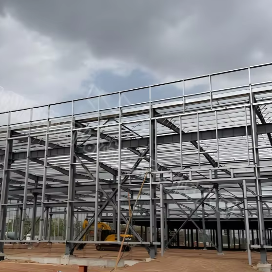 Large Span Wide Space Prefab Heavy Duty Steel Structure Manufacturing Plants for Shuttleless &amp; Air Jet Looms and Steel Workshop