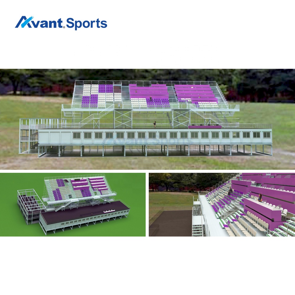 Avant Sports Prefabricated Steel Grandstand Seating With 2000 Seats Large Capacity Grandstands Structure For Stadium&amp;Sport Field