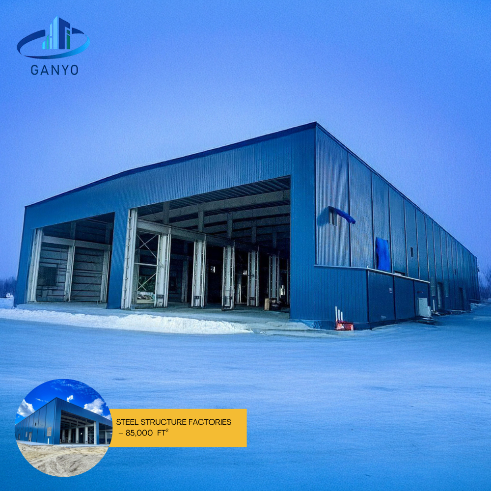 New Prefabricated Heavy Duty Hangar Steel Structure Warehouse for Industrial Factory or Aircraft Maintenance Building Projects