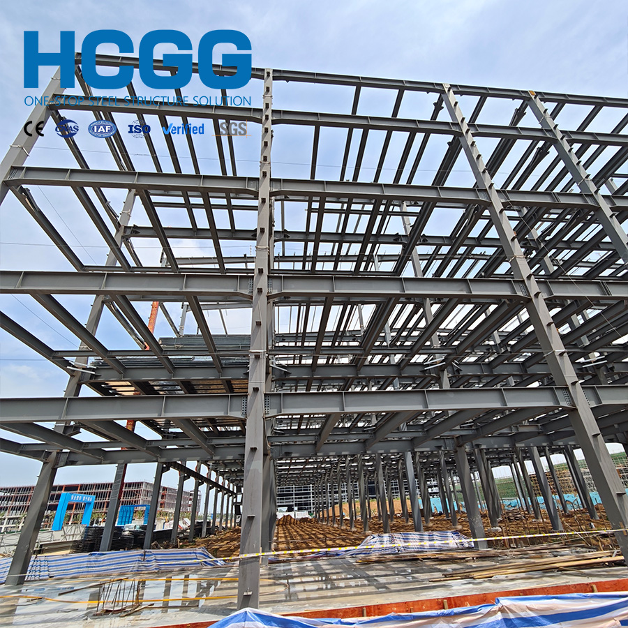 Steel Structure Exhibition Hall Large Span Prefabricated Metal Steel Showroom Building Commercial Display Space Custom Layout