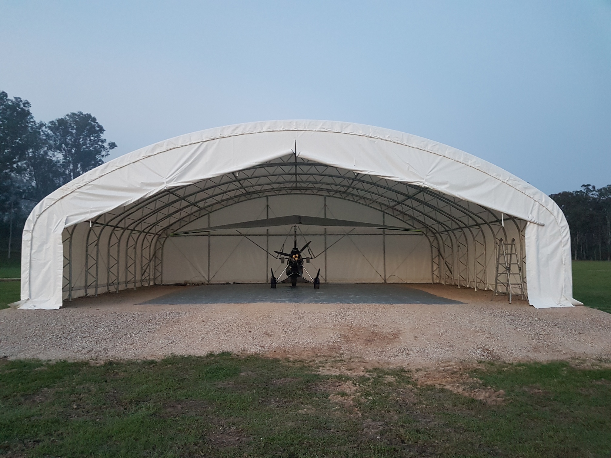 GS Industrial Style Steel Fabric Tent Hangar Garage Storage Building for Aircraft &amp; Warehouse Fabric Truss Shelter
