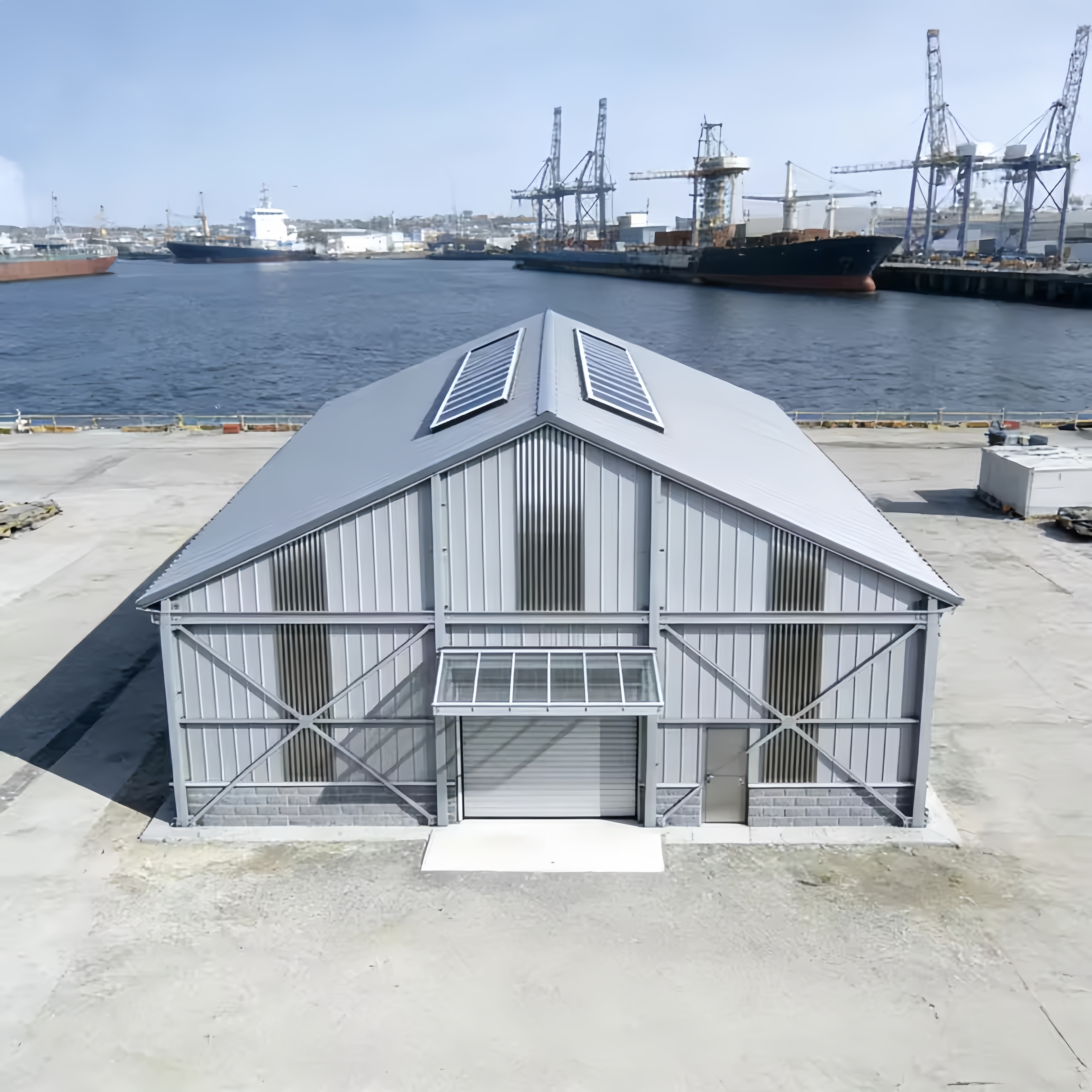 30x49ft Prefabricated Steel Warehouse Metal Building MS304921 Industrial Workshop Shed Heavy Duty Peak Roof Storage Garage
