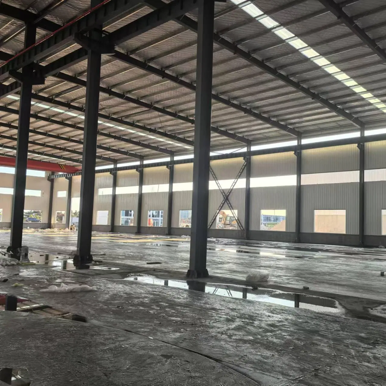 Large Span Prefabricated Steel Structure to Build Industrial Factory /Warehouse/Workshop/Shed, Agricultural Farm Poultry/Cow Shed/Sheepfold /Commercial Market