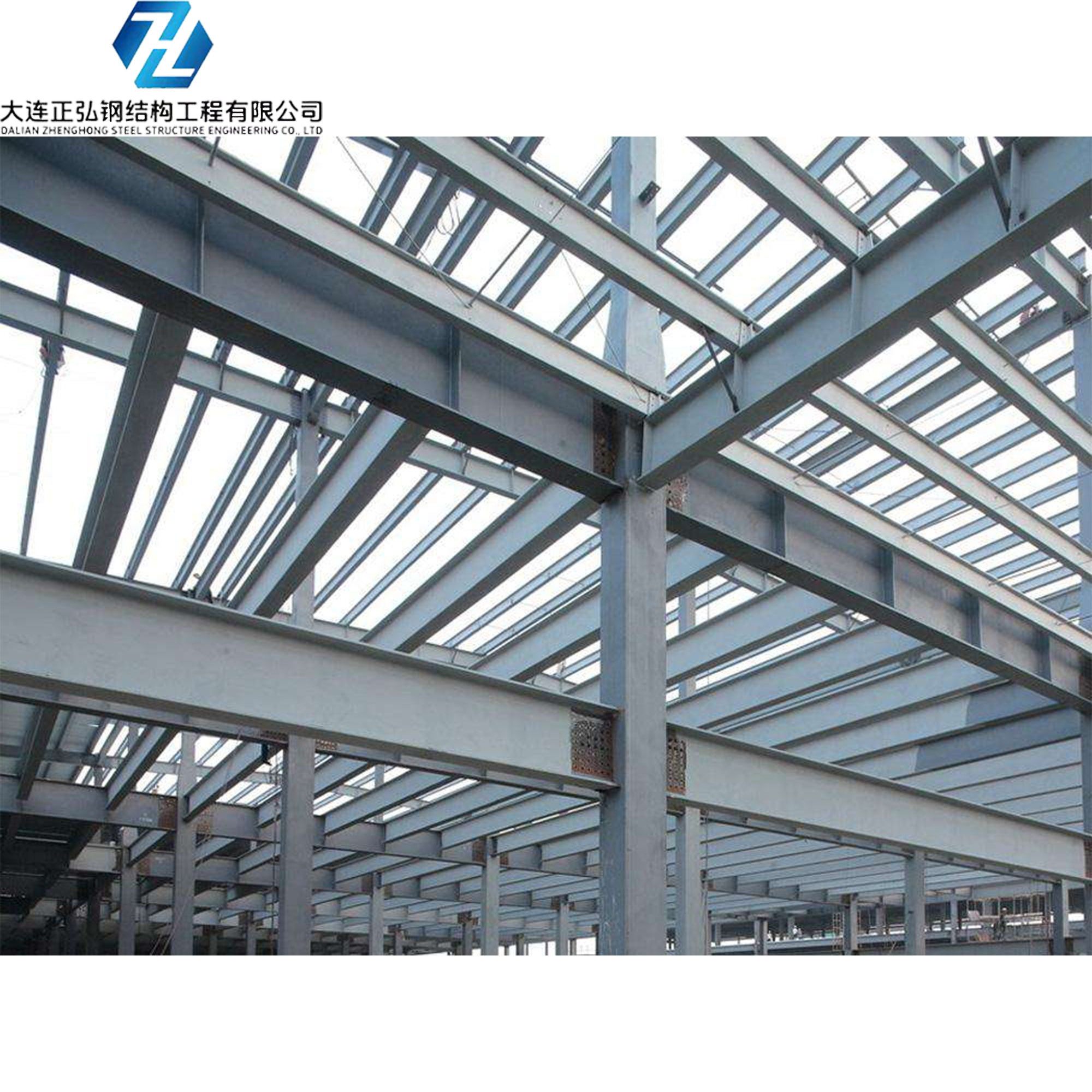 Large-span Steel Structure Prefab Garage Industrial Logistics Warehouse Metal Building Workshop