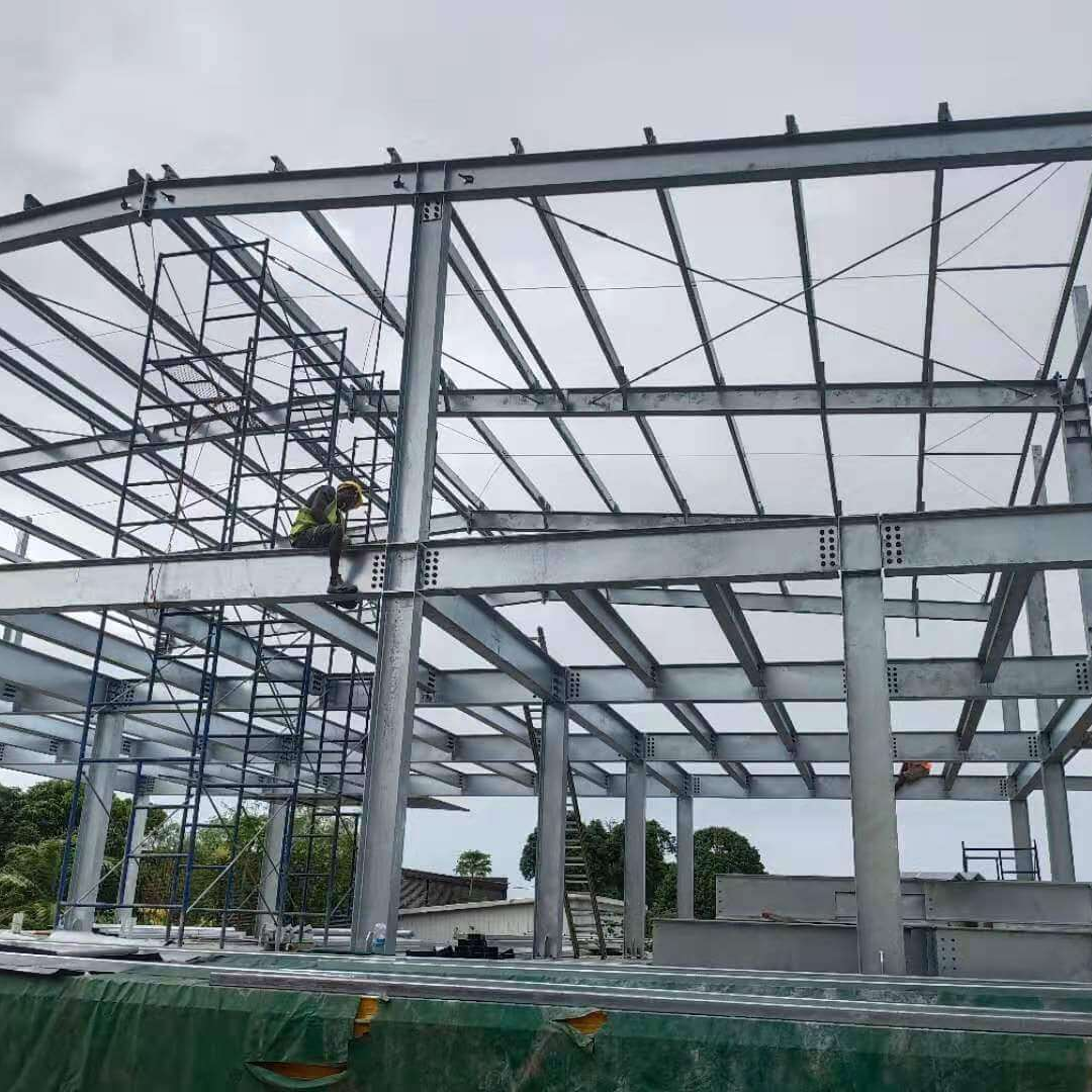 Prefabricated Light Steel Structure Building, Heavy Steel Frame Construction for Multi-Story Workshop