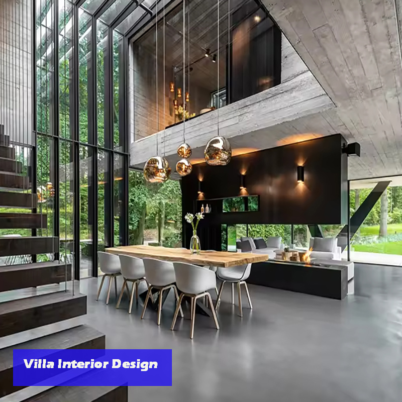 Ghana Project One-Stop Luxury Villa Design Service With 3D Drawings Building Material Supply House Interior Design