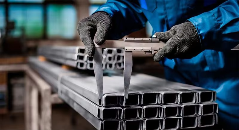 Section steel dimensional inspection