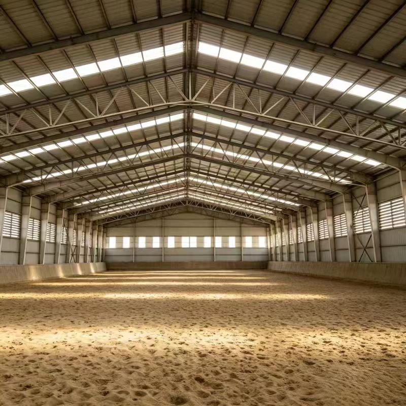 Durable Steel Frame Horse Barn Quick Assembly Metal Horse Shelter Pre Engineered Steel Structure Horse Shelter
