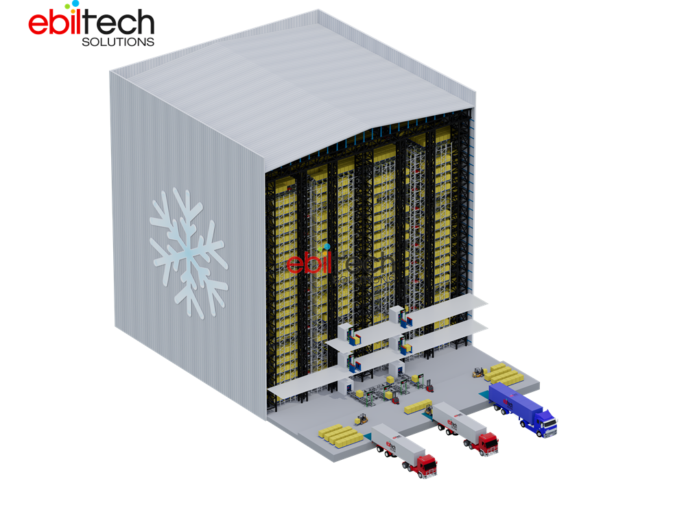 Heavy Duty Four-Way Shuttle Clad Rack Warehouse Vertical High-rise Logistic Storage Building
