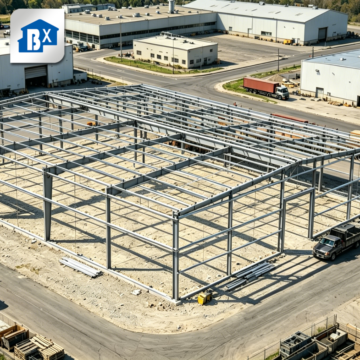 China Prefabricated Steel Structure Workshop Warehouse Shed Multi-Span Portal Frame Industrial Storage Building Bolted Assembly