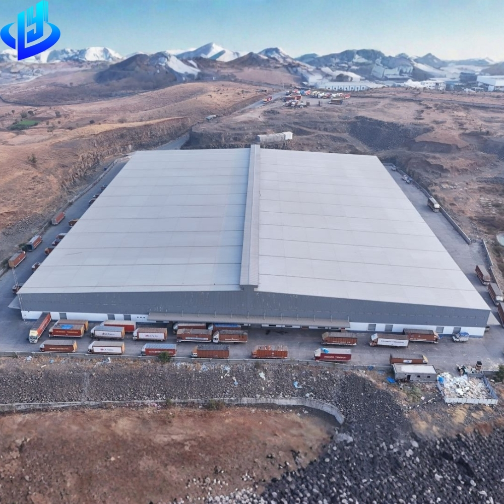 Steel Structure Prefab Metal Building Kits For Commercial Warehouse Workshops Modern Design High Wind Resistance 5-Year Warranty