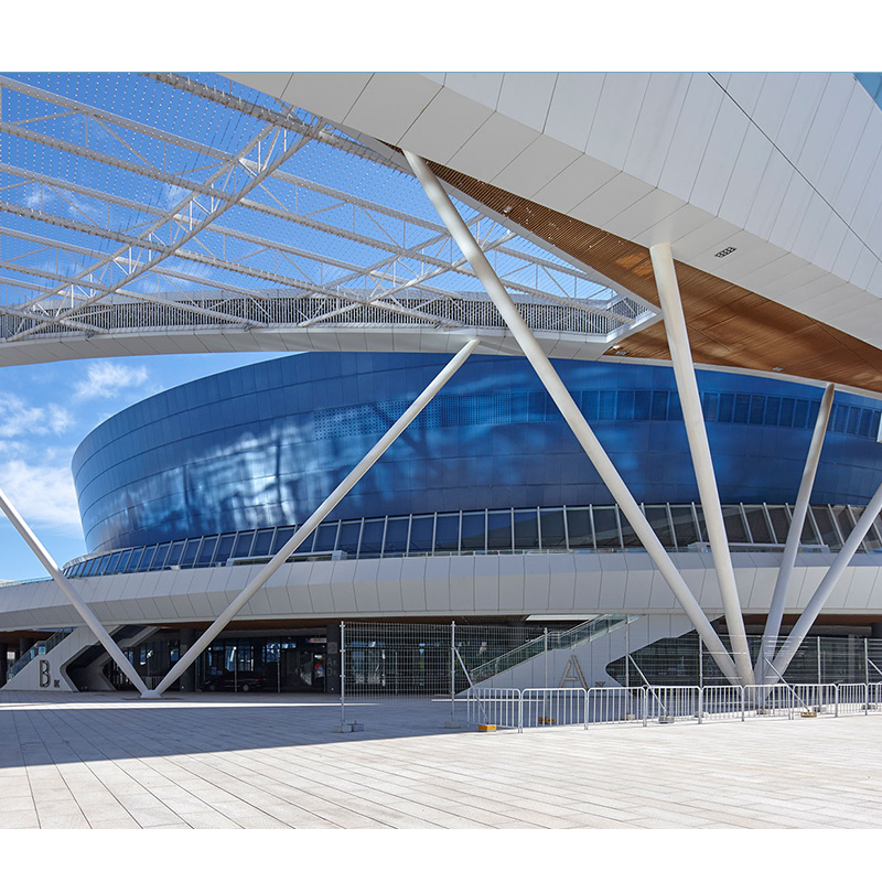 Prefabricated High Standard Steel Structure Truss Stadium Gym Badminton Hall Building With Low Cost
