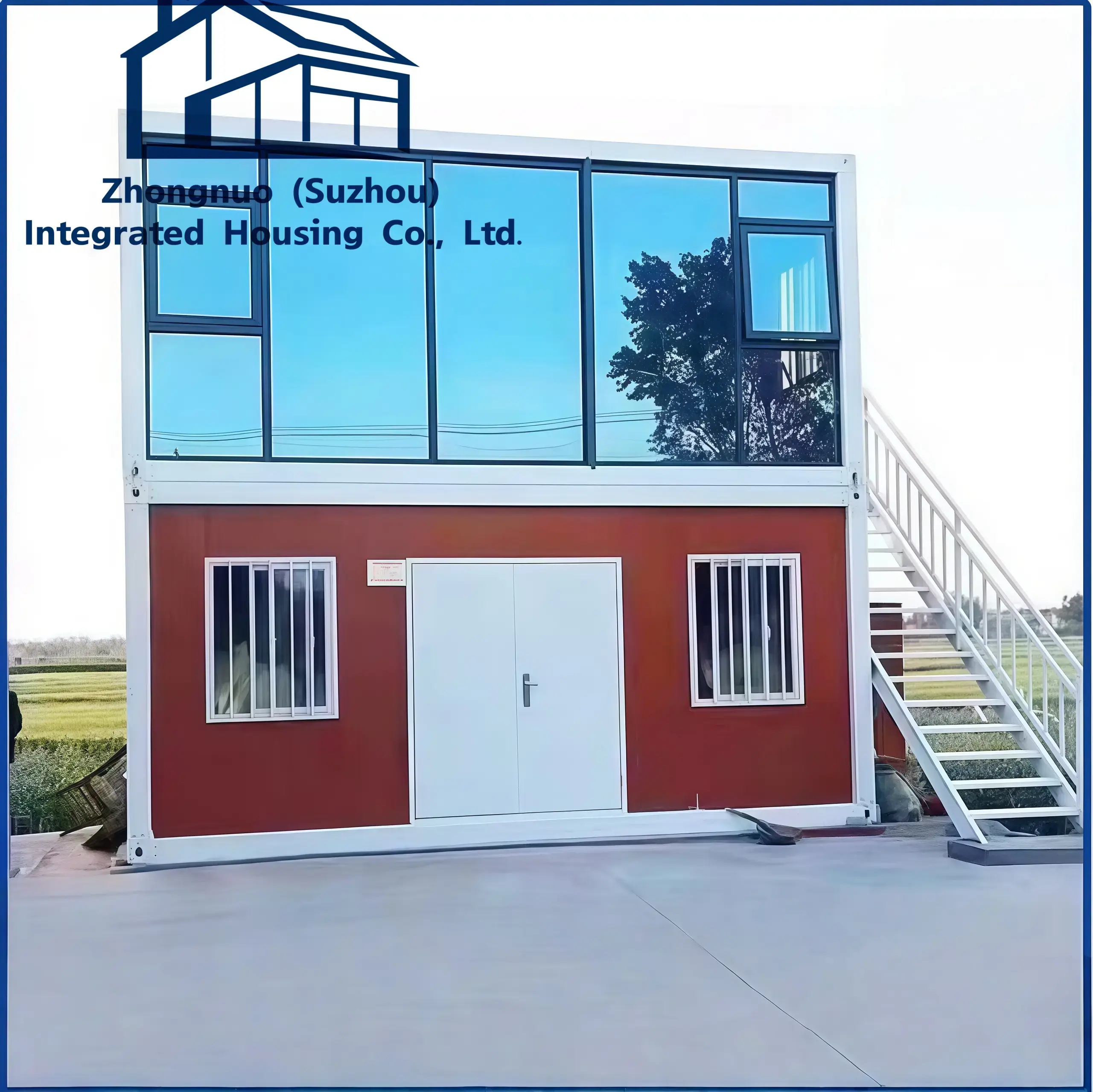 ZN Eco Friendly Panoramic Glass Container House Steel Modular Residence Sound Insulated Office Building for Office Projects