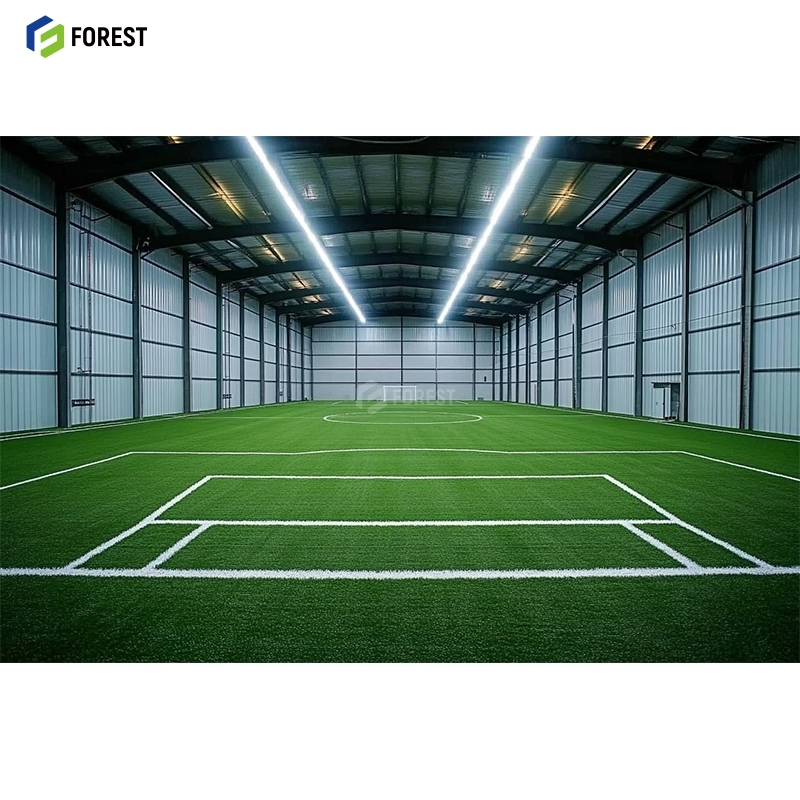 Prefabricated Steel Structure Sports Hall-Heavy Duty Long-span Grid Welding Steel Workshop for Indoor Football Stadium