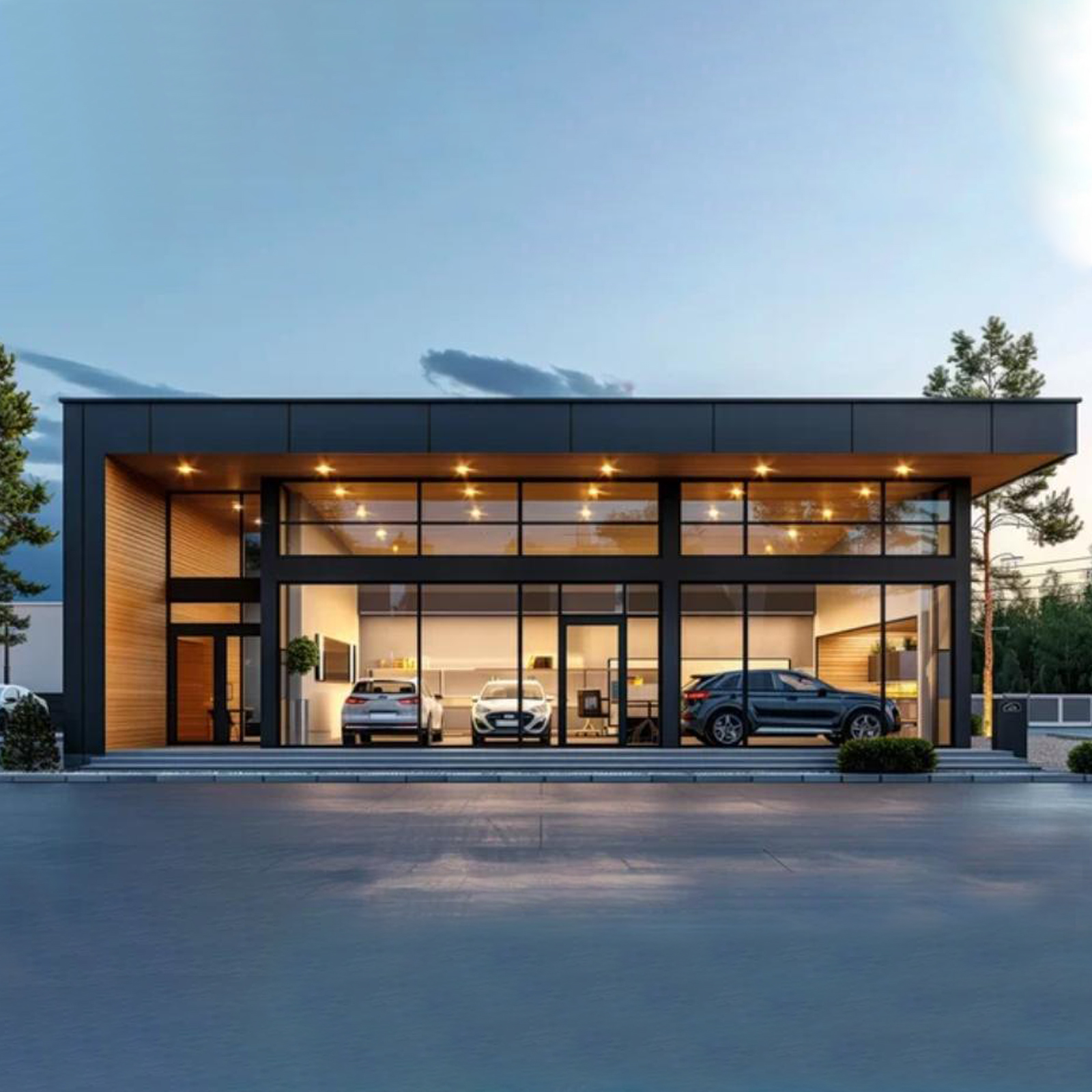 Portable Modern Exhibition Hall Modular Warehouse Steel Structure Design Prefabricated Warehouse Office Building Workshop