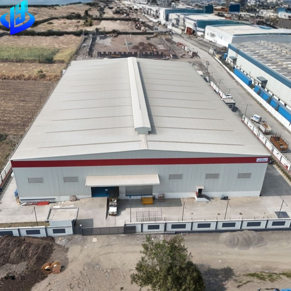 Steel Structure Prefab Metal Building Kits For Commercial Warehouse Workshops Modern Design High Wind Resistance 5-Year Warranty