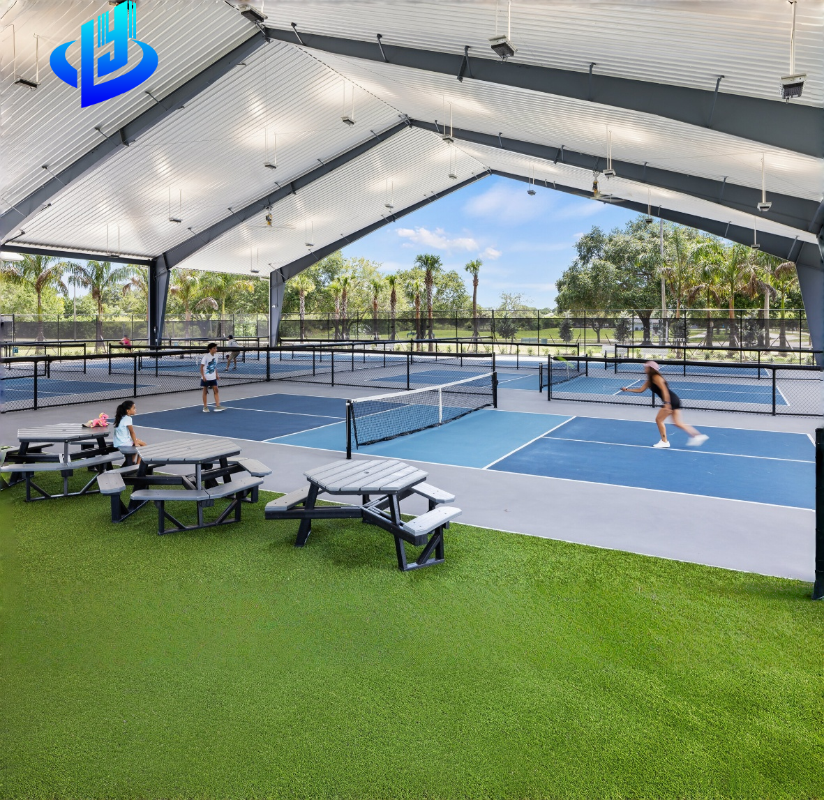 Tianying Modern Light Steel Structure Prefabricated Factory Construction Basketball Gym Stadium 5+ Year Warranty 121+ Mph 20+