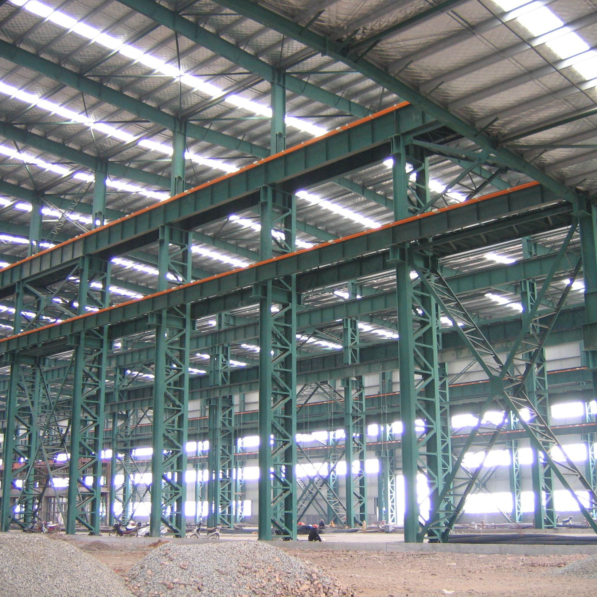 Industrial Light Metal Prefab Prefabricated Steel Frame Structure China Factory Warehouse Building