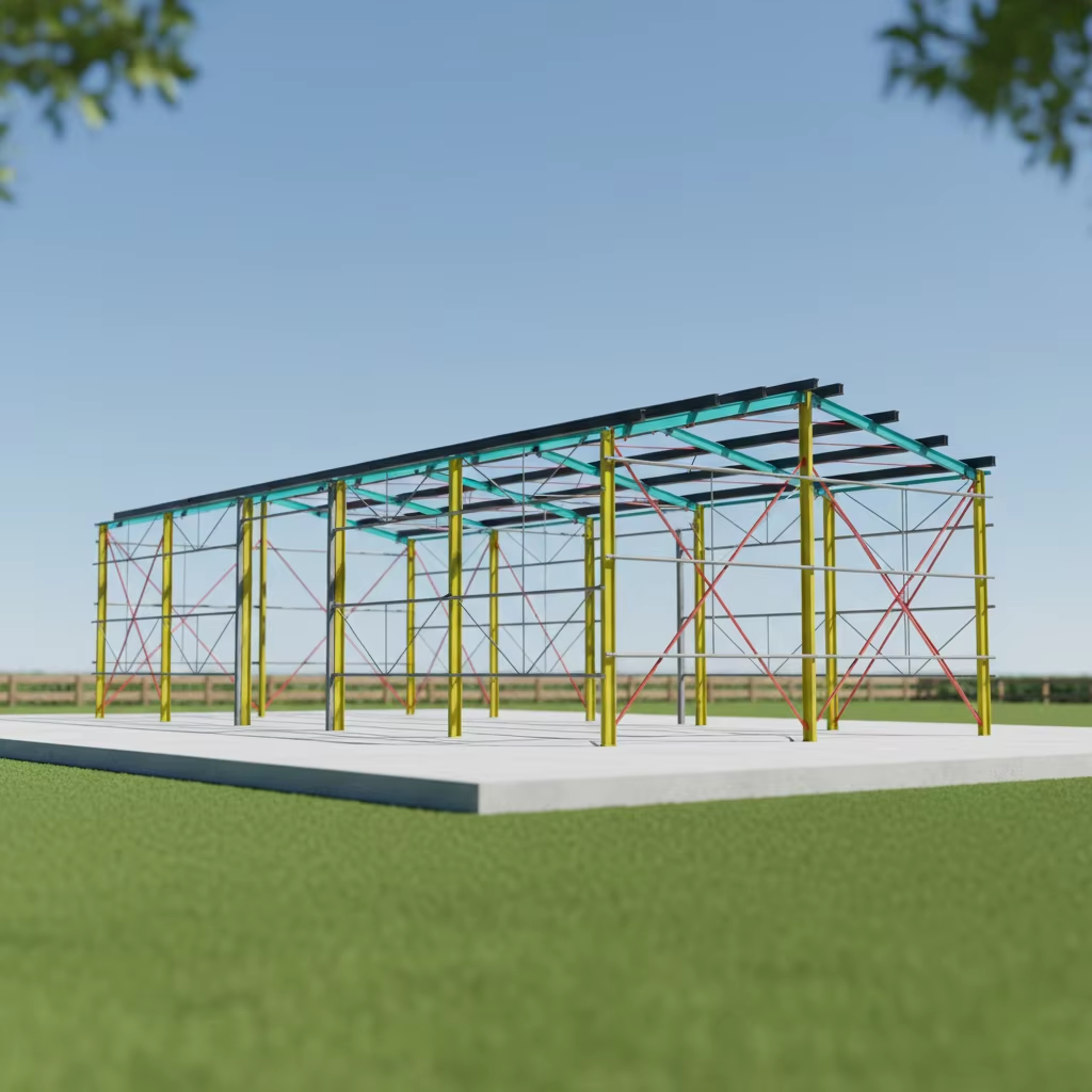 Industrial Prefab Steel Structure Building PEB Metal Frame Warehouse Workshop Factory Construction Materials