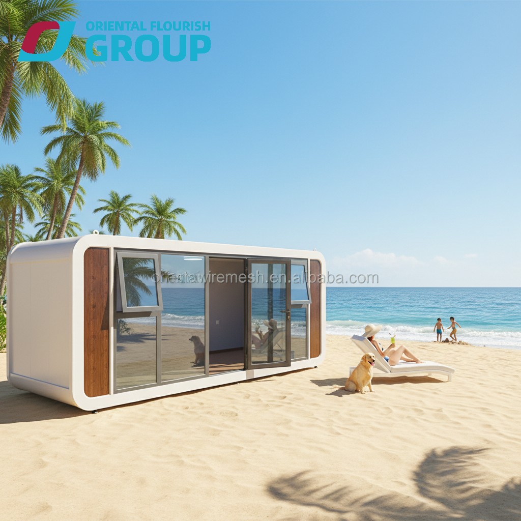 Modern 20ft &amp; 40ft Outdoor Tiny House Popular Prefab Mobile Office Pod Steel Apple Cabin Container