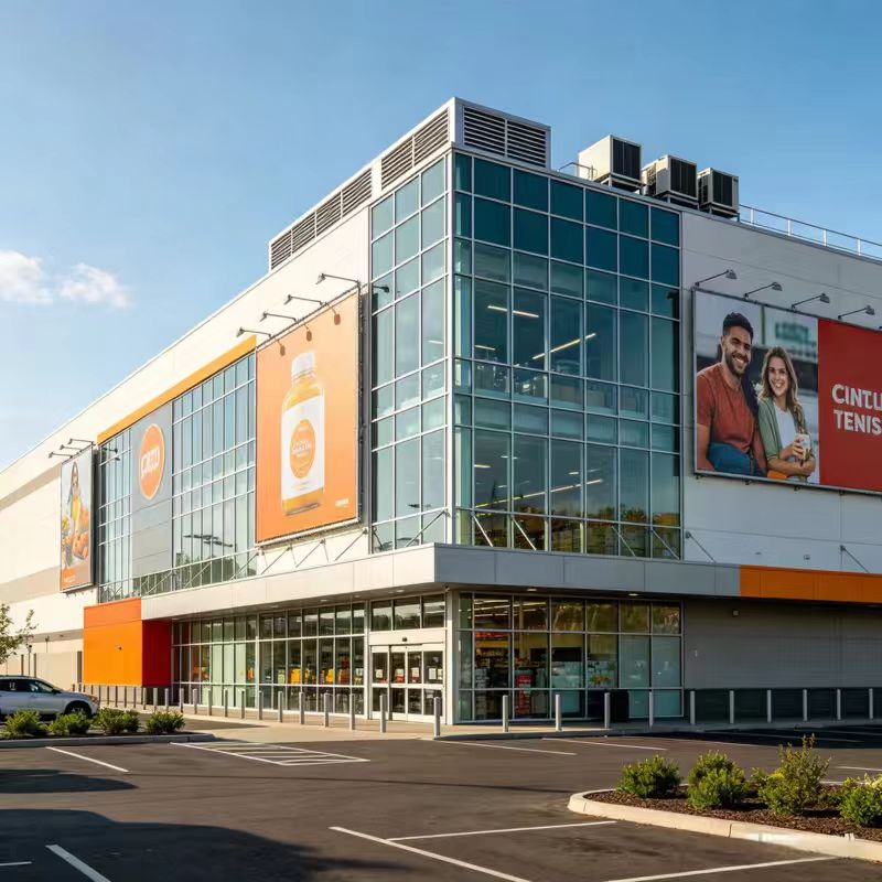 Fast Installation Prefabricated Steel Structure Supermarket Building Custom Commercial Retail Mall