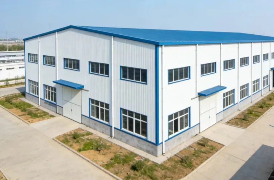 Durable Prefabricated Steel Building for Integrated Cattle Breeding and Agricultural Storage Facility