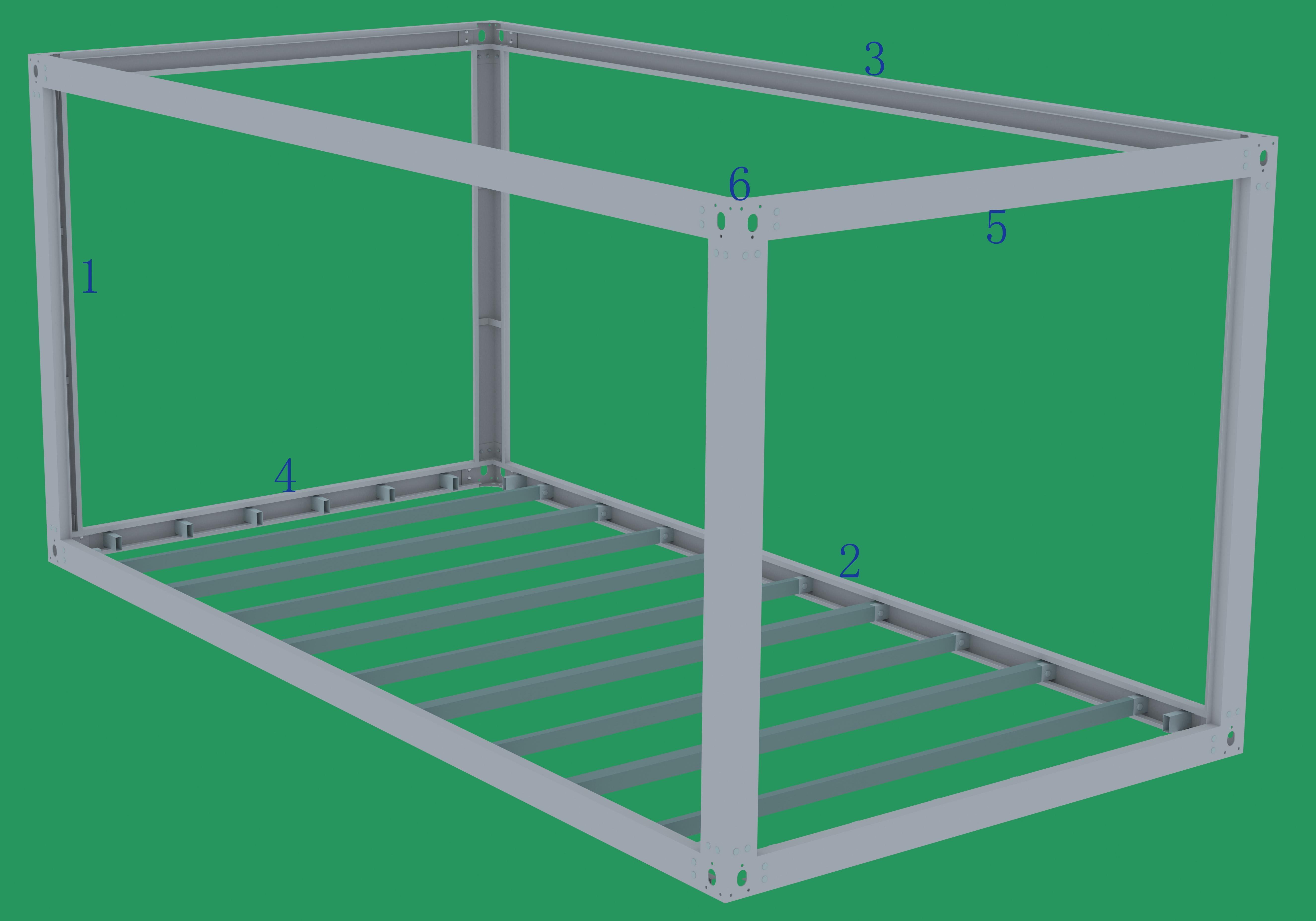 20ft 40ft Prefabricated FlatPack Mobile Modular Micro Metal Steel Structure Open Foldable Shipping Office Container House Frame