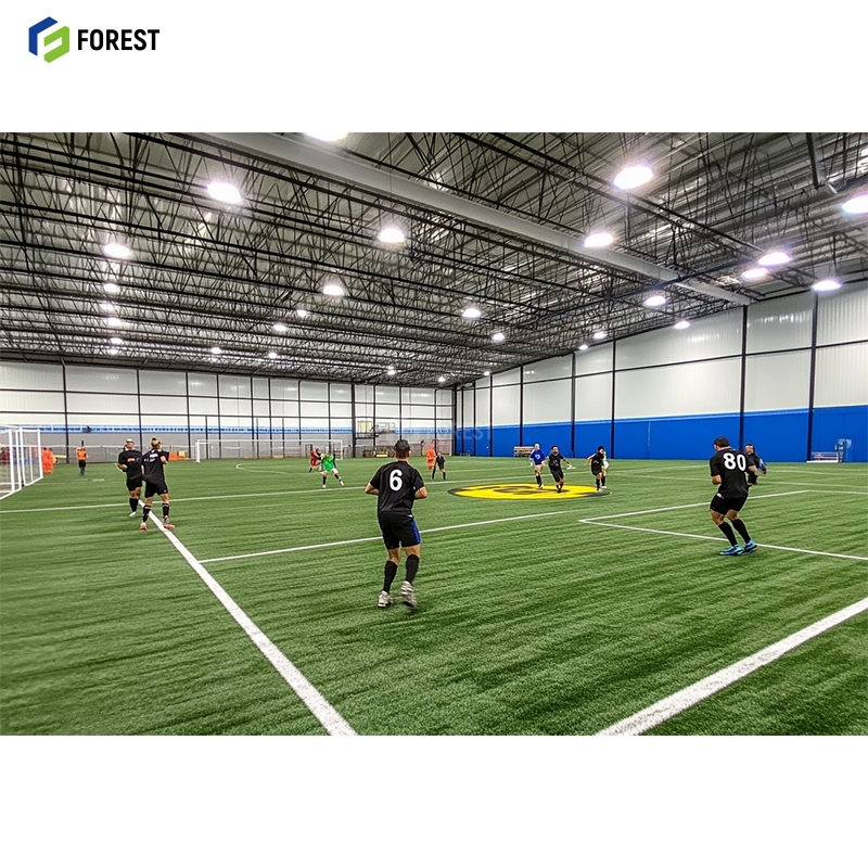 Prefabricated Steel Structure Sports Hall-Heavy Duty Long-span Grid Welding Steel Workshop for Indoor Football Stadium