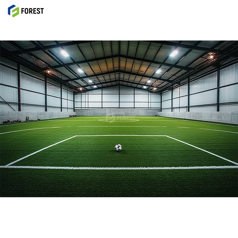 Prefabricated Steel Structure Sports Hall-Heavy Duty Long-span Grid Welding Steel Workshop for Indoor Football Stadium