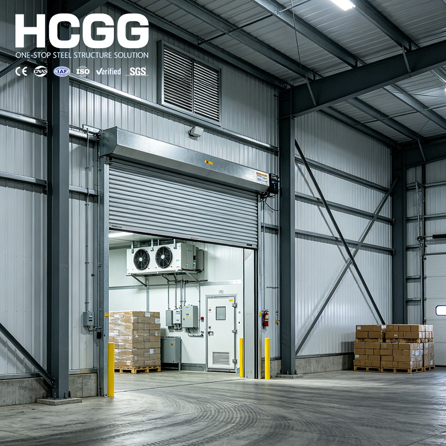 Insulated Steel Structure Warehouse Prefab Metal Frame Logistics Center Cold Room Storage Factory Industrial Building Durable