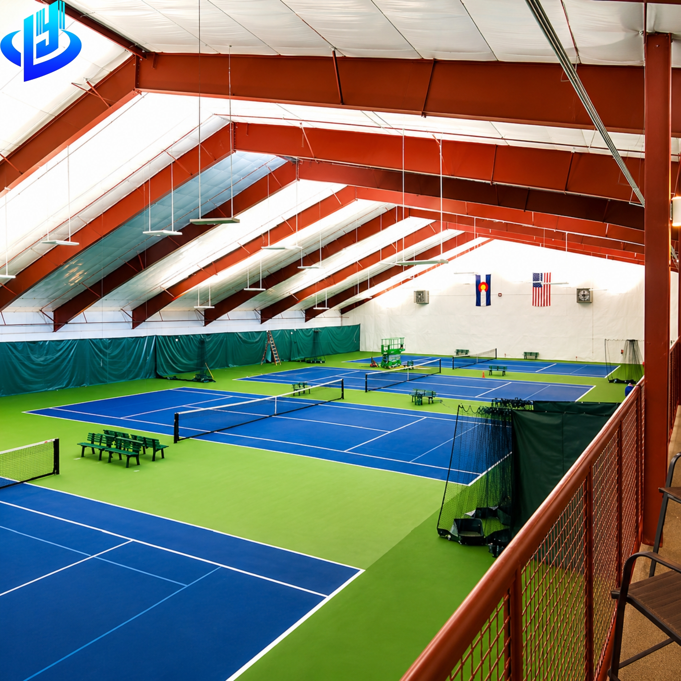 Modern Prefabricated Steel Structure Sport Hall Indoor Stadium Gymnasium Arena Training Center Prefabricated Steel Building