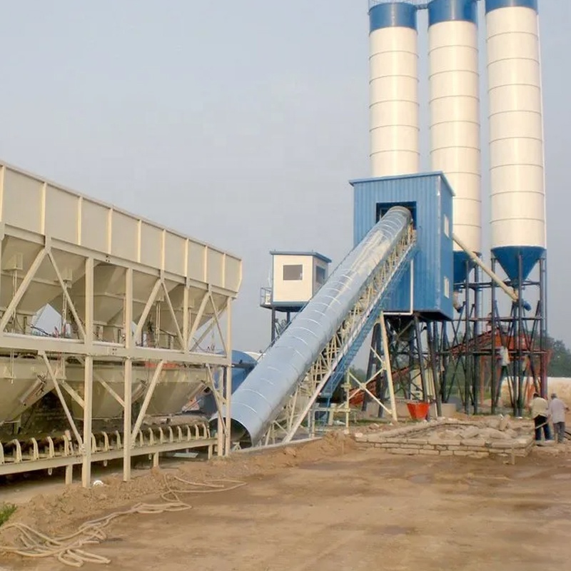 Stationary Concrete Batch Plant 50-75m3/h High Efficiency Automatic Control CE ISO For Precast Concrete Manufacturing