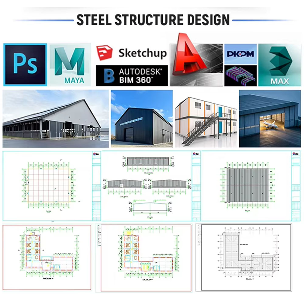 Sophisticated Steel Frame Hotel Complex Architecture For High End Commercial Building Projects With Multi Story Structural Desig