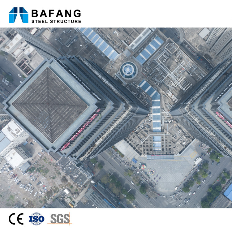 Commercial High-Rise Steel Structure Buildings Prefabricated Modern Design Office Retail Complex for Mall Supplied China