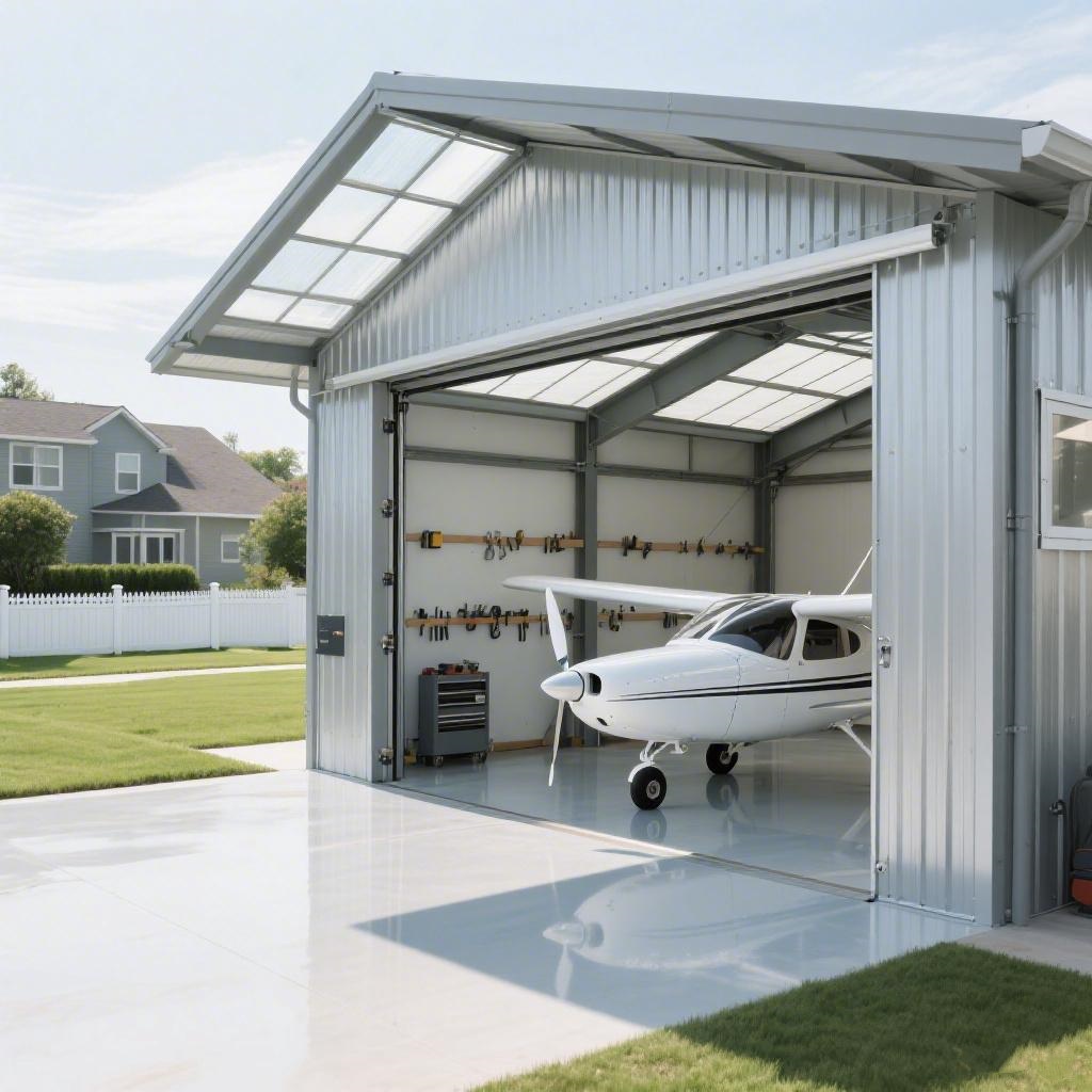 AS463016 PreFab Metal Aircraft Hangar Heavy-Duty Aviation Garage with Easy Assembly Design Airplane Shelter