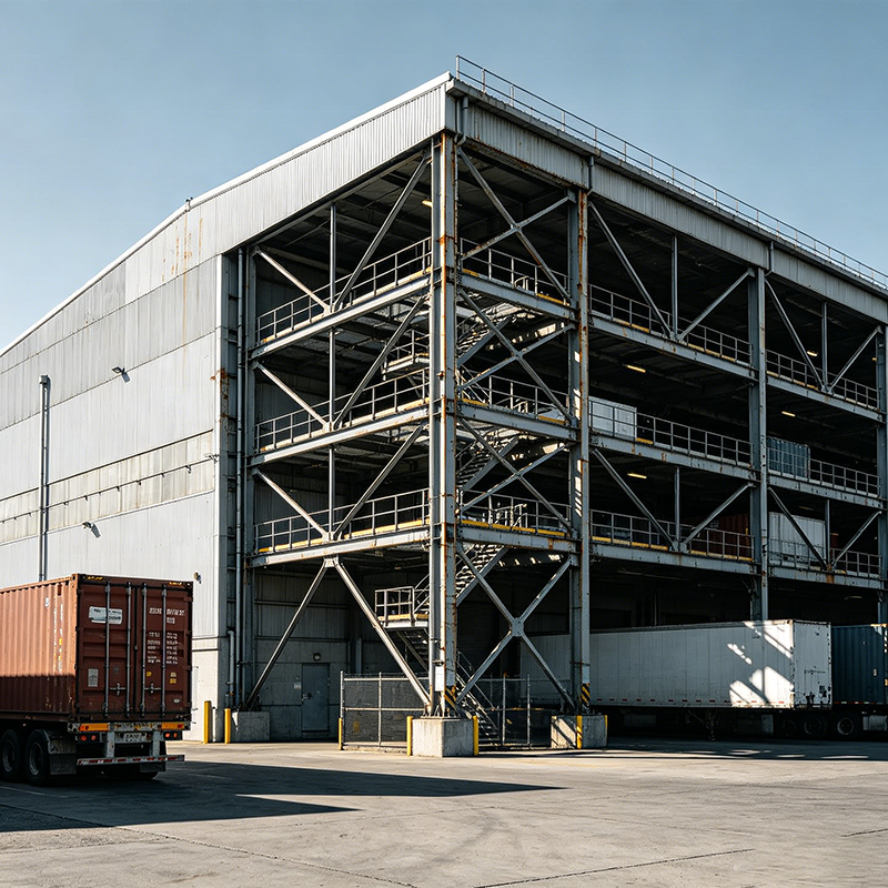 Steel Structure Building for Logistics and Warehousing Center Prefabricated Industrial Warehouse Construction